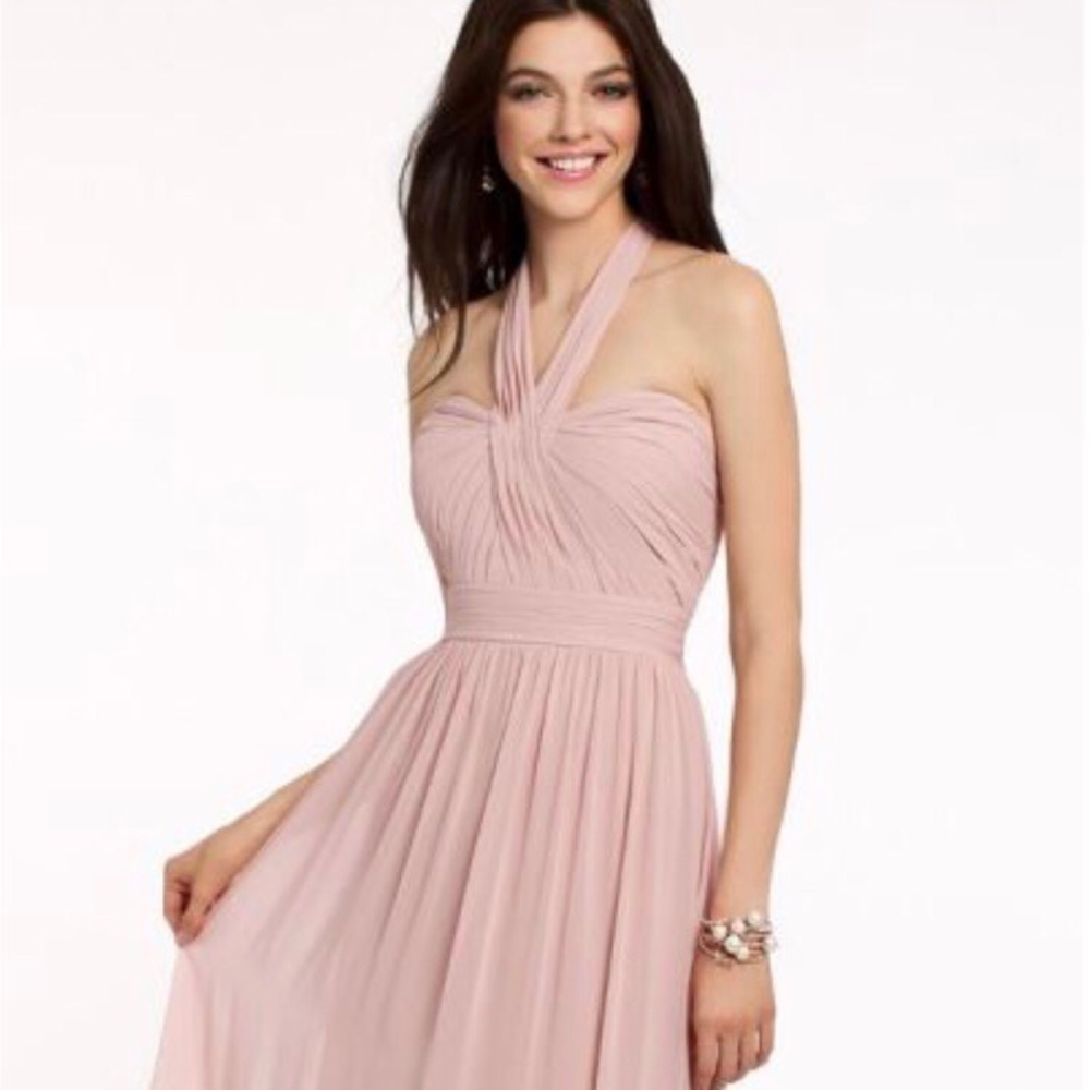 Camille La Vie Tie Neck Halter (Rose) Dress Sz 6